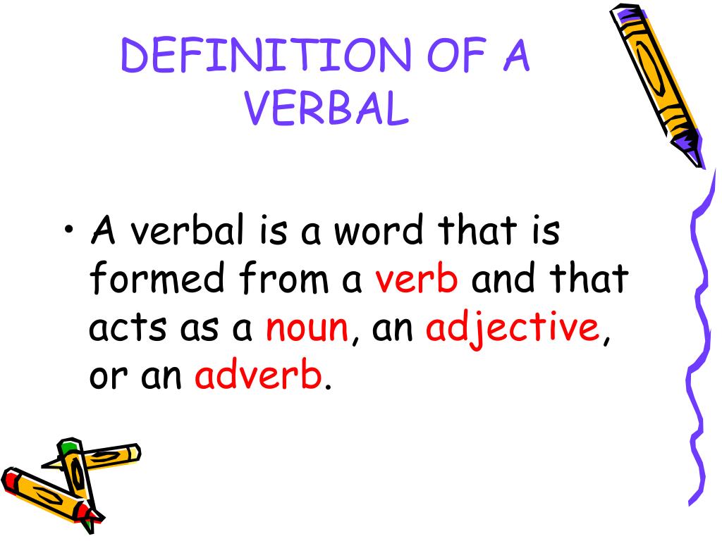 what is the meaning of verbal presentation