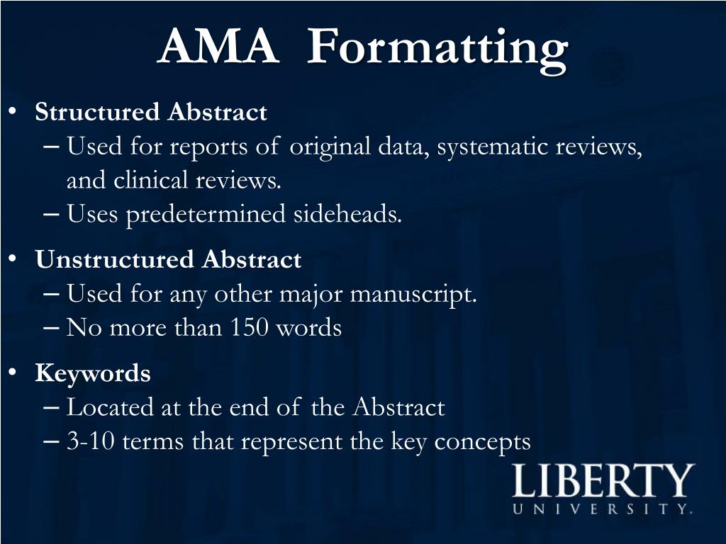 PPT AMA Formatting PowerPoint Presentation Free Download ID 3196157