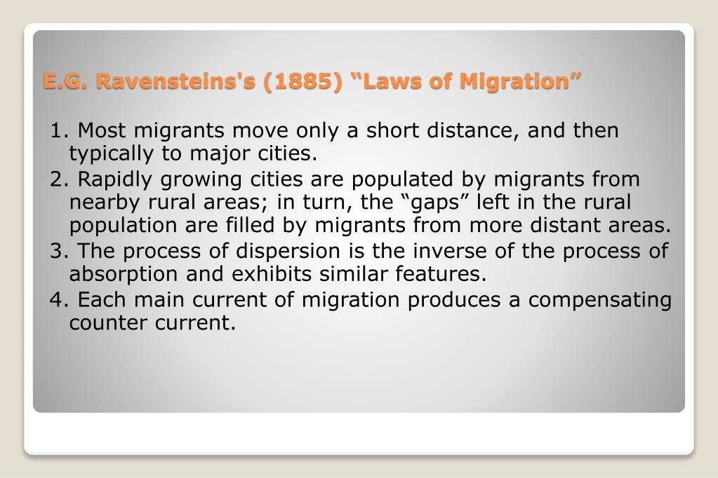 the laws of migration