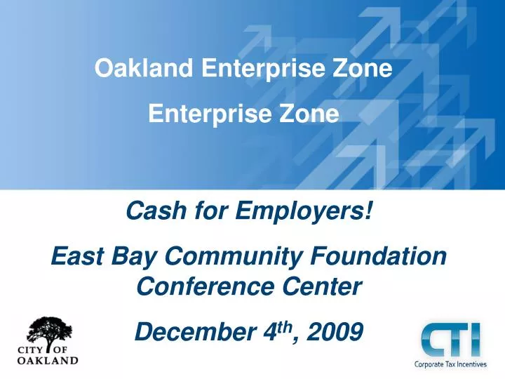 PPT Oakland Enterprise Zone Enterprise Zone PowerPoint Presentation, free download ID3196280