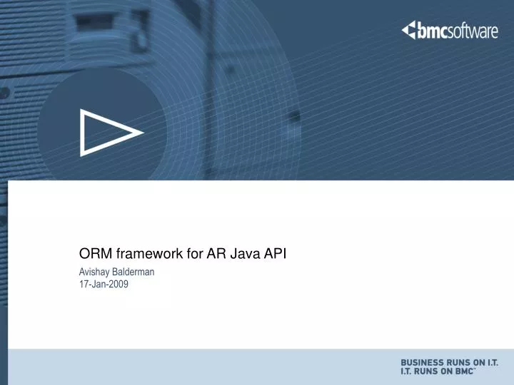 PPT - ORM framework for AR Java API PowerPoint Presentation, free ...
