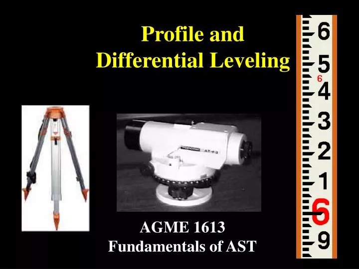 profile and differential leveling n.