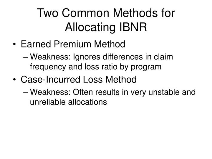 PPT The “Modified BornhuetterFerguson” Approach to IBNR Allocation PowerPoint Presentation