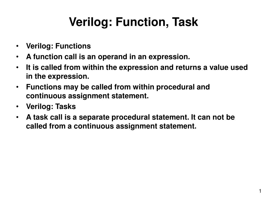 verilog task function