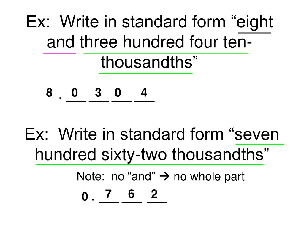 PPT DECIMAL NUMBERS PowerPoint Presentation Free Download ID 3198672