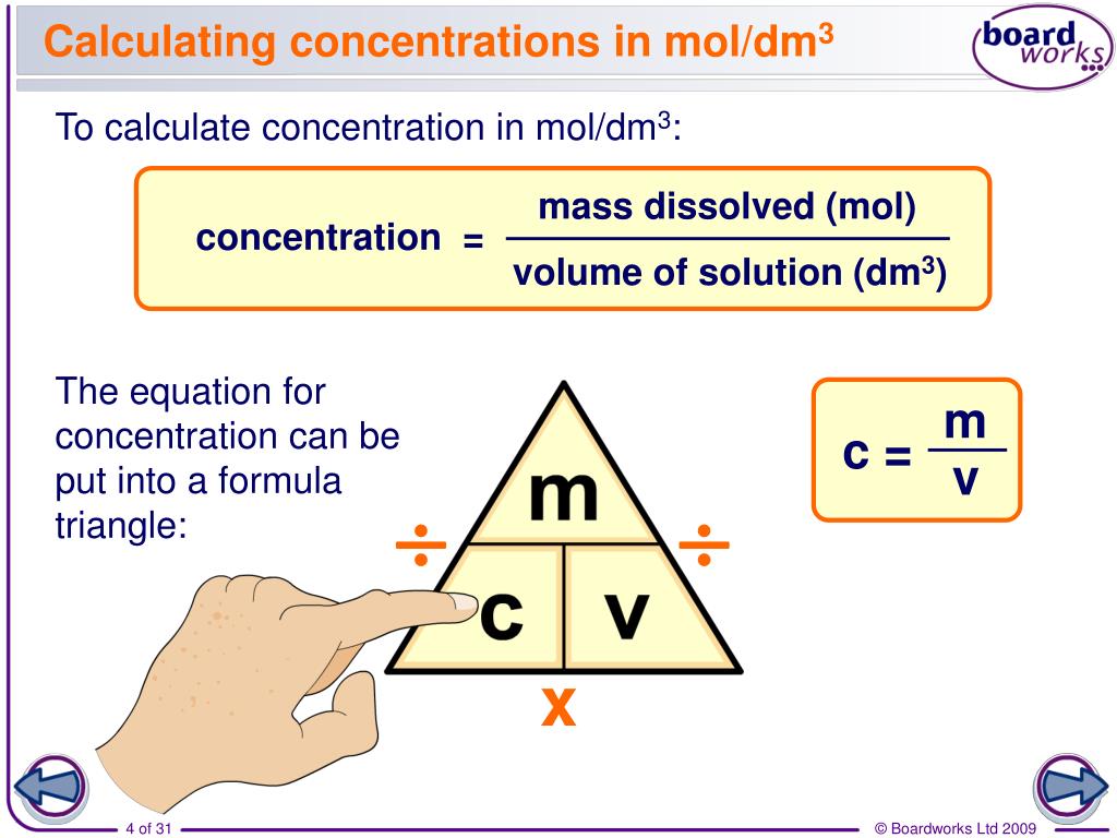 PPT Calculating concentrations PowerPoint Presentation