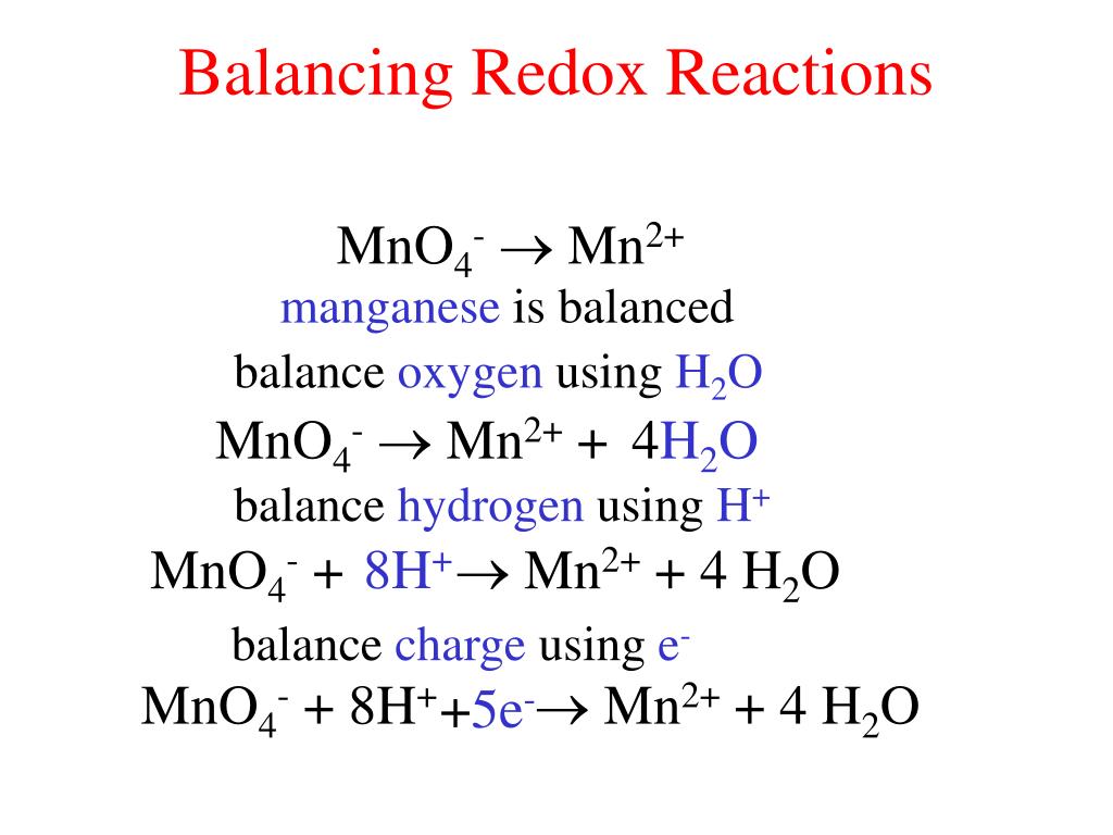 PPT - Balancing Redox Reactions PowerPoint Presentation, free