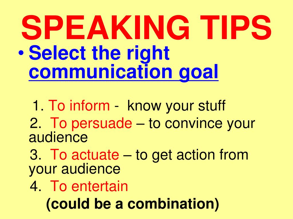 speaking tips for presentation