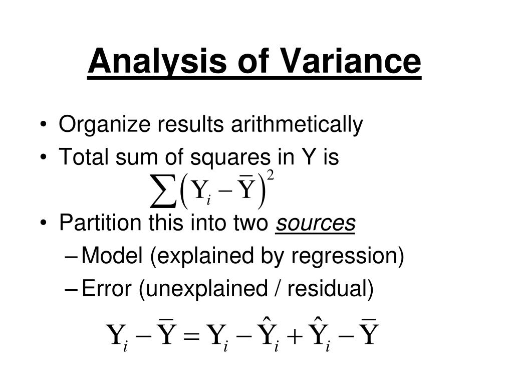 analysis of variance in research methodology