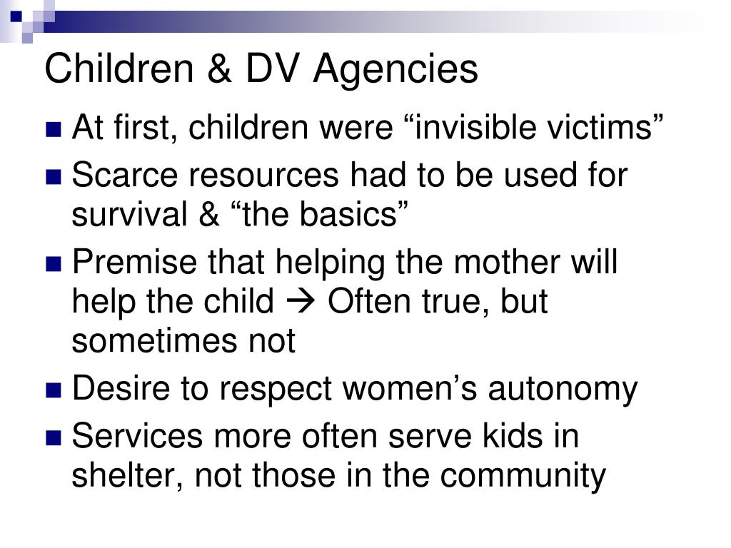 Dv Action PPT - Victim Advocacy with Children Exposed to Domestic Violence ...