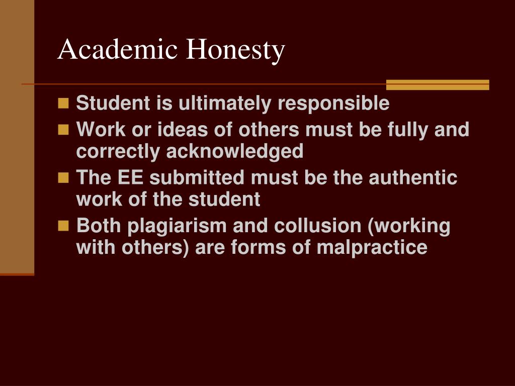 academic honesty extended essay