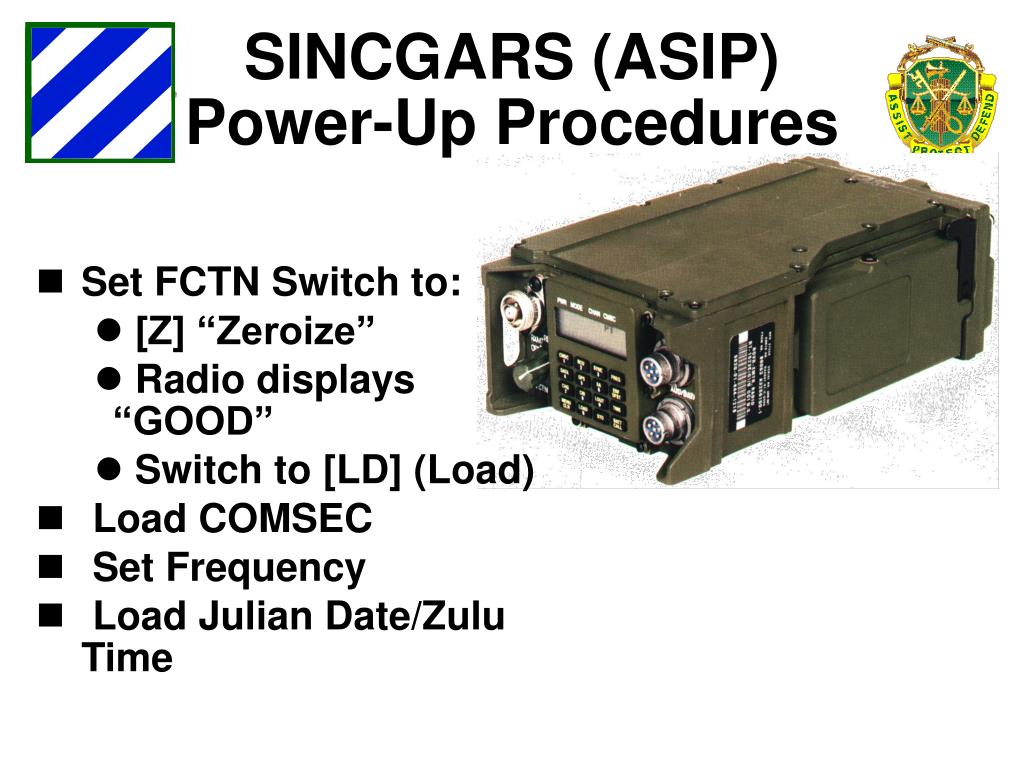 PPT - SINCGARS FAMILIARIZATION AND OPERATION PowerPoint Presentation, free  download - ID:3200564