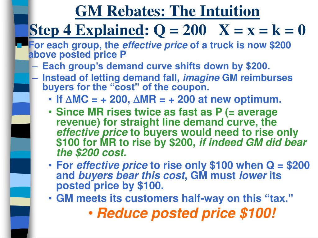 PPT GM Rebates The Intuition PowerPoint Presentation, free download