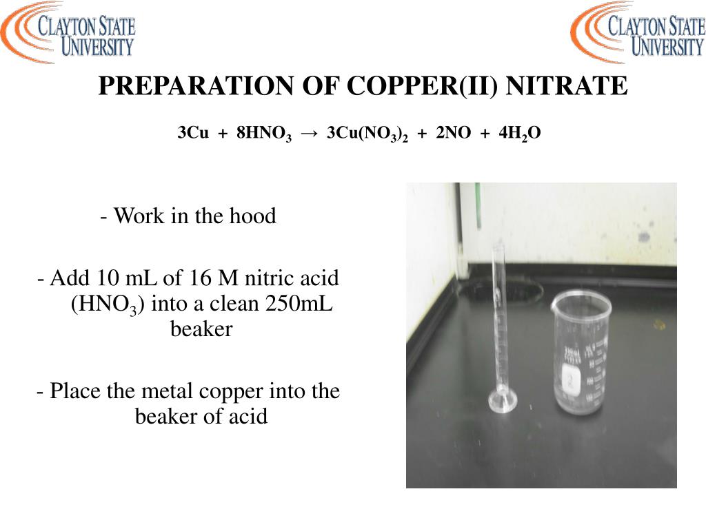 PPT SURVEY OF CHEMISTRY LABORATORY I CHEM 1151L REACTIONS OF COPPER
