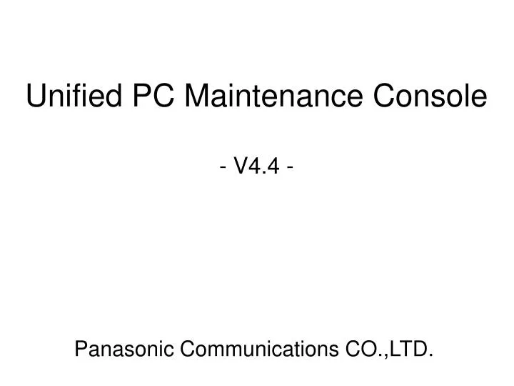 panasonic pbx unified console download