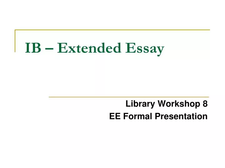 extended essay psychology ib