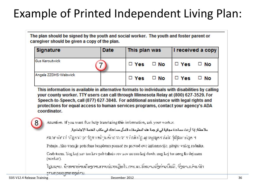 Independent Plan Example PPT - SSIS V12.4 Release Training Independent Living Plan PowerPoint ...