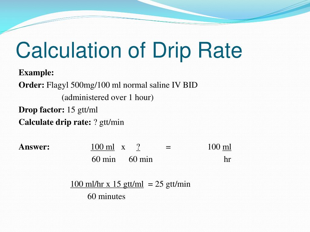 IV Drip Rate Calculation Formula Nursing Review Video 43 OFF
