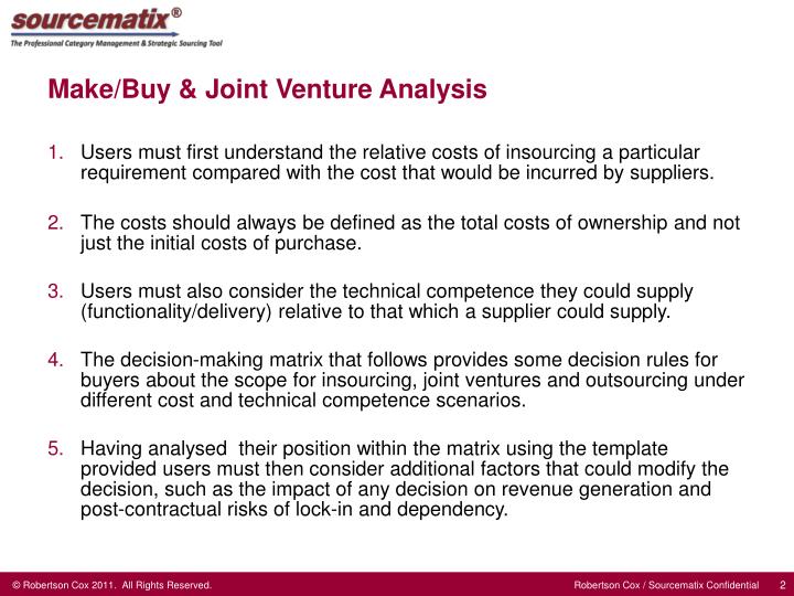 Make or buy decision presentation Make or buy decision presentation