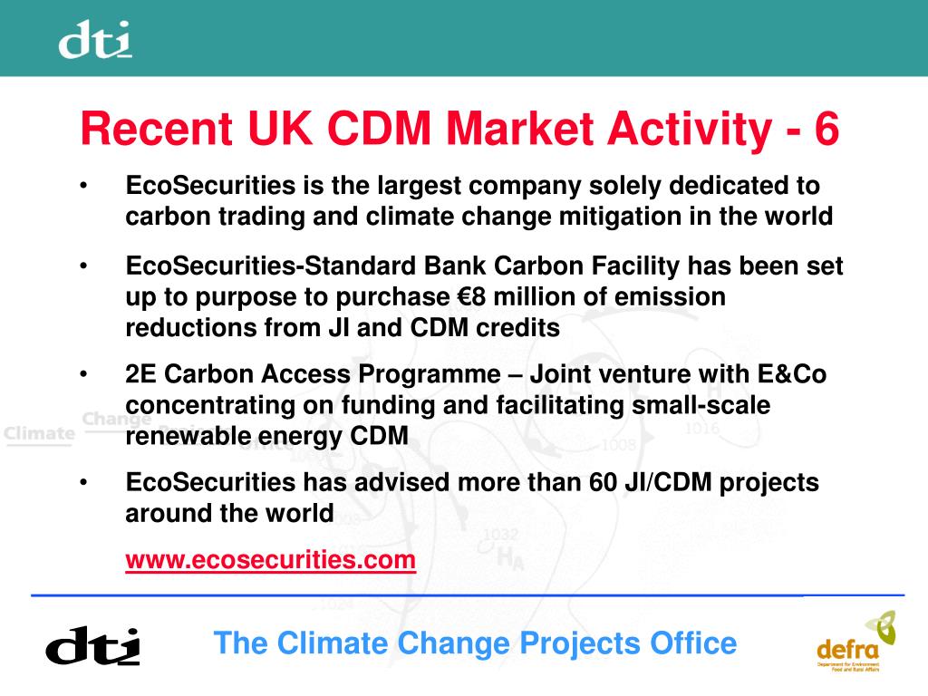 PPT - The Role of the CDM in the UK An Active Market Jonathan Thomas ...