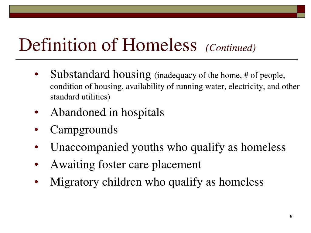 PPT - Title I, Part A and McKinney-Vento Homeless Education (Title X ...