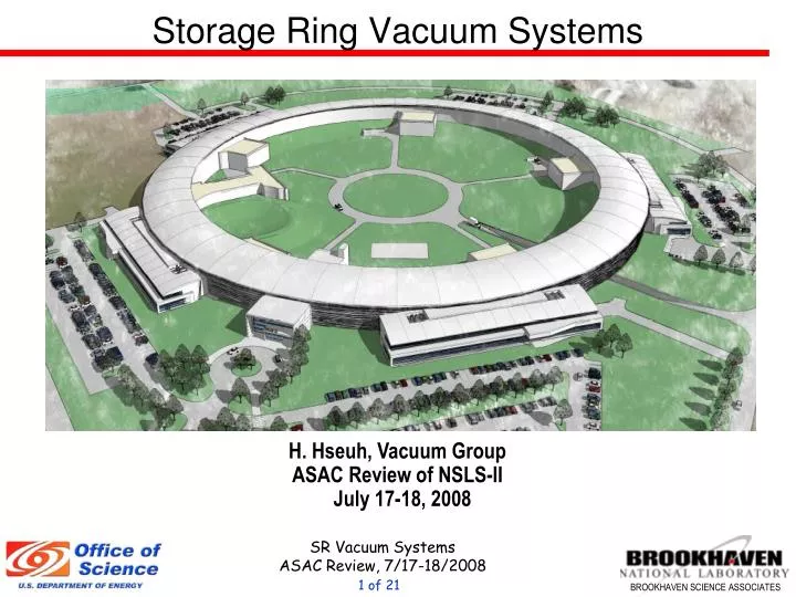 PPT Storage Ring Vacuum Systems PowerPoint Presentation, free