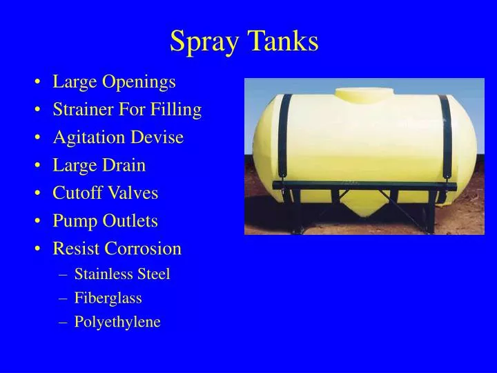 spray tanks n.