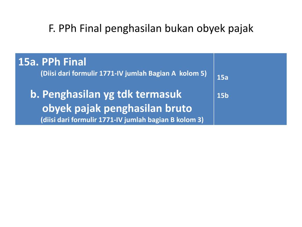 PPT - Latihan Mengisi Formulir 1771-III SPT Tahunan Pajak Penghasilan ...