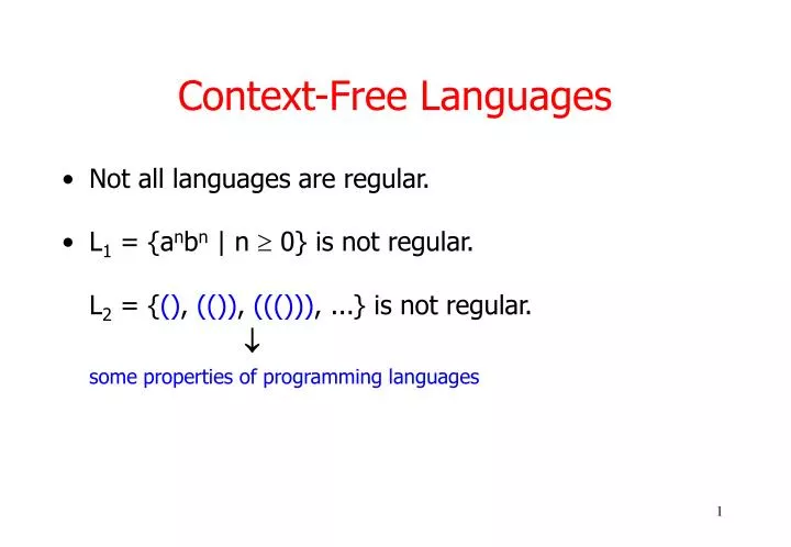 Ppt Context Free Languages Powerpoint Presentation Free Download Ppt Context Free Languages Powerpoint Presentation Free Download