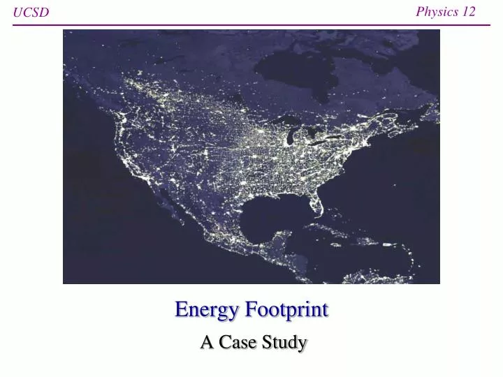 energy footprint n.