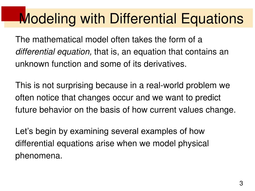 presentation on differential equations