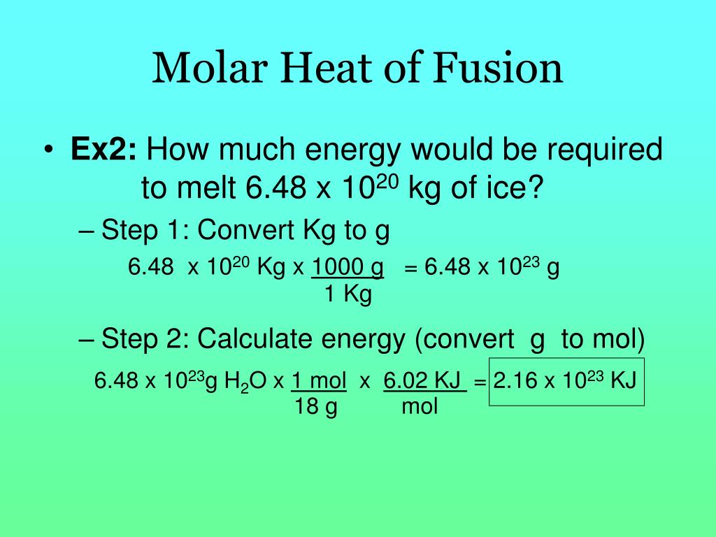 how to find heat of fusion