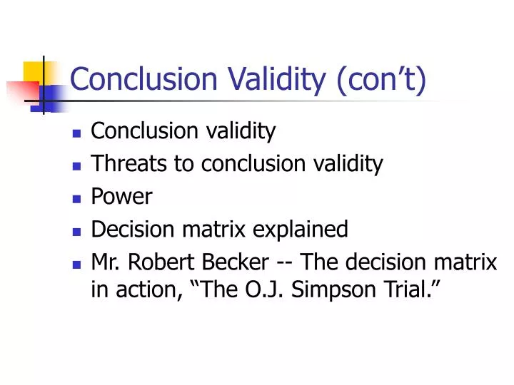 sample conclusion validity