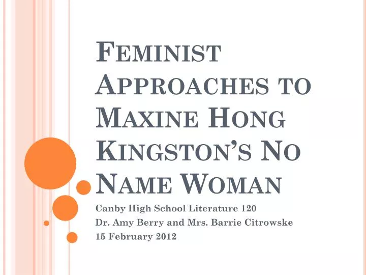 no name woman analysis essay