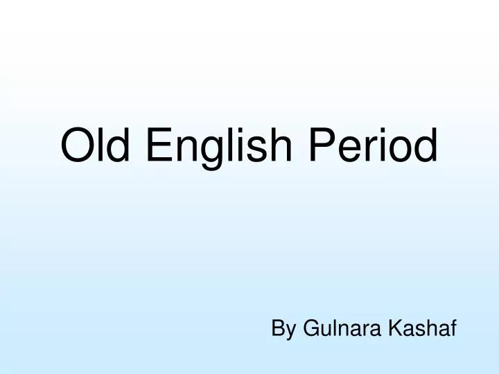 old english period n.