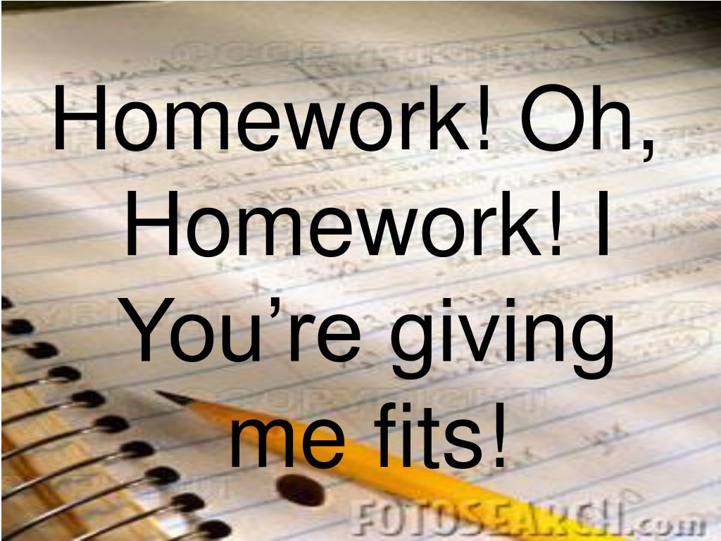 oh homework i hate you poem