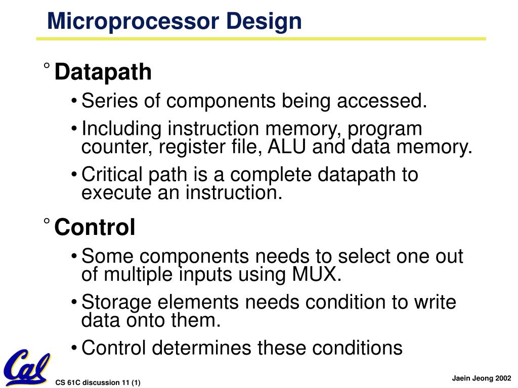Microprocessor Design PowerPoint Presentation free download Circuit Diagram
