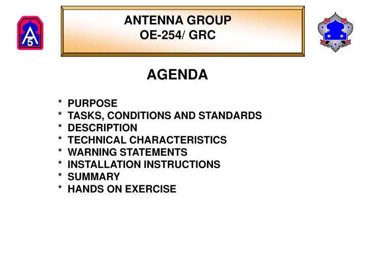 PPT ANTENNA GROUP OE254/ GRC PowerPoint Presentation ID3209297