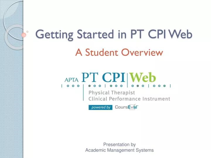PPT Getting Started In PT CPI Web PowerPoint Presentation Free 