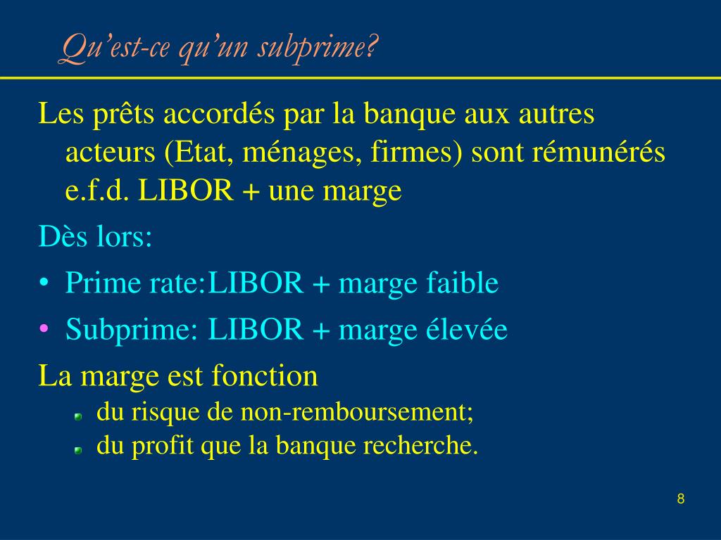 PPT - La crise des subprimes PowerPoint Presentation, free download -  ID:3210296