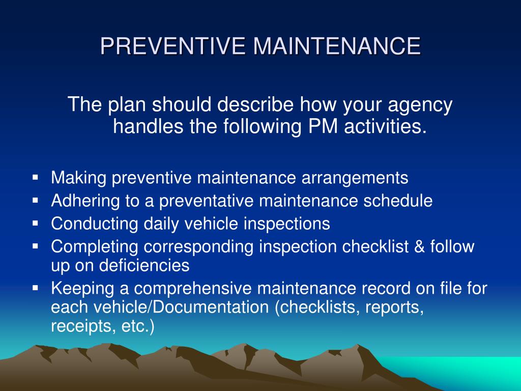 PPT - PREVENTIVE MAINTENANCE PowerPoint Presentation, free download