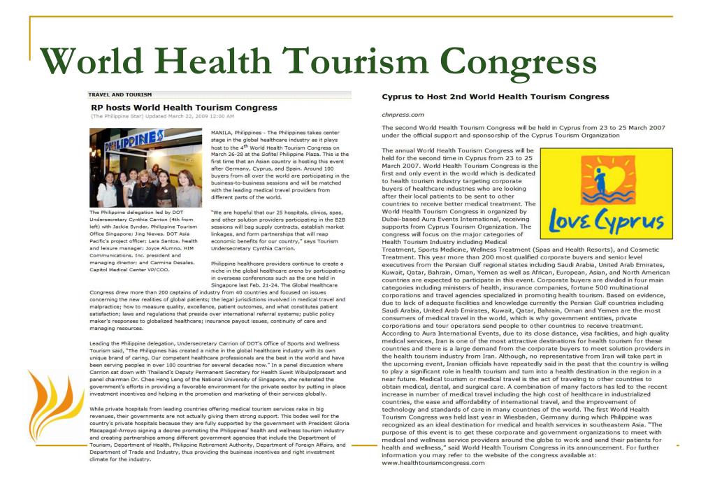 world health tourism congress
