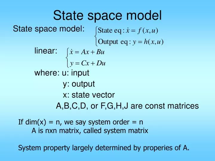Ppt State Space Model Powerpoint Presentation Free Download Id