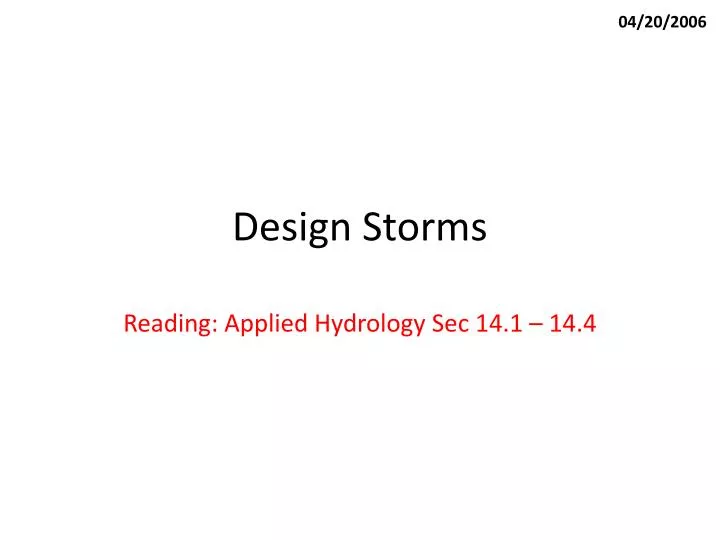 PPT - Design Storms PowerPoint Presentation, free download - ID:3212208