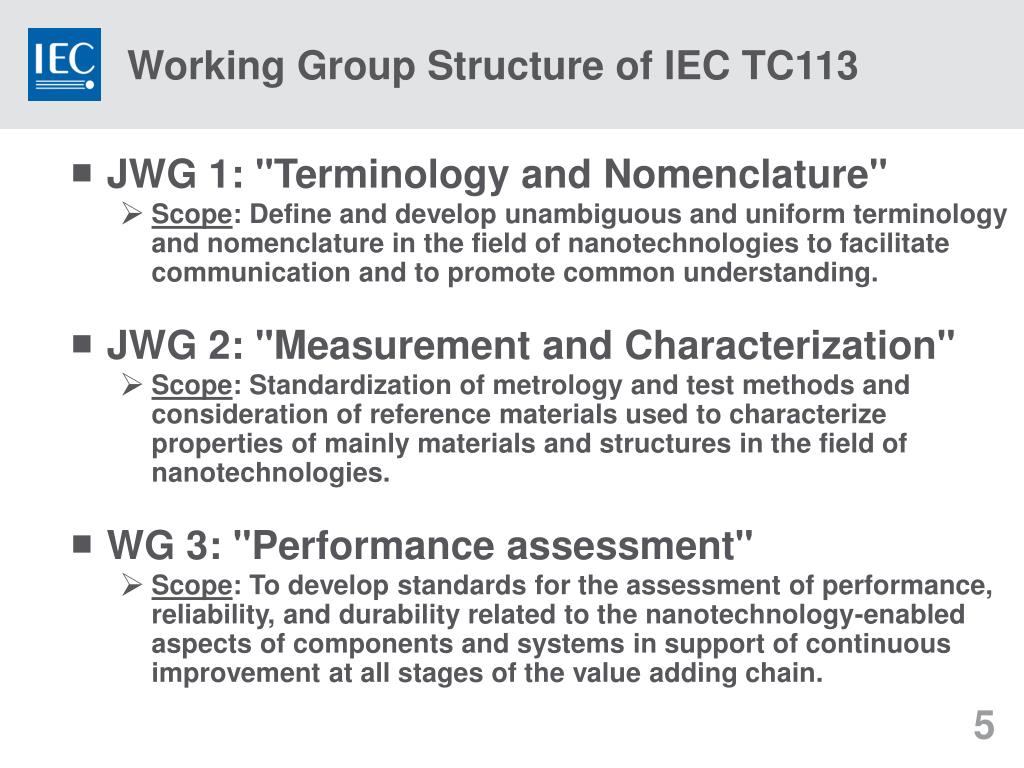 Iec Structure PPT - Dr. J. Thomas Chapin, Chair Dr. Norbert Fabricius, Secretary ...
