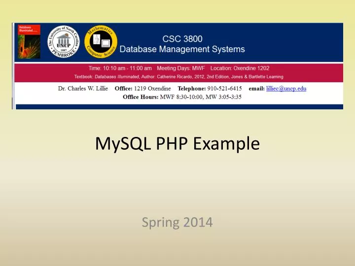 PPT - MySQL PHP Example PowerPoint Presentation, free download - ID:3212396
