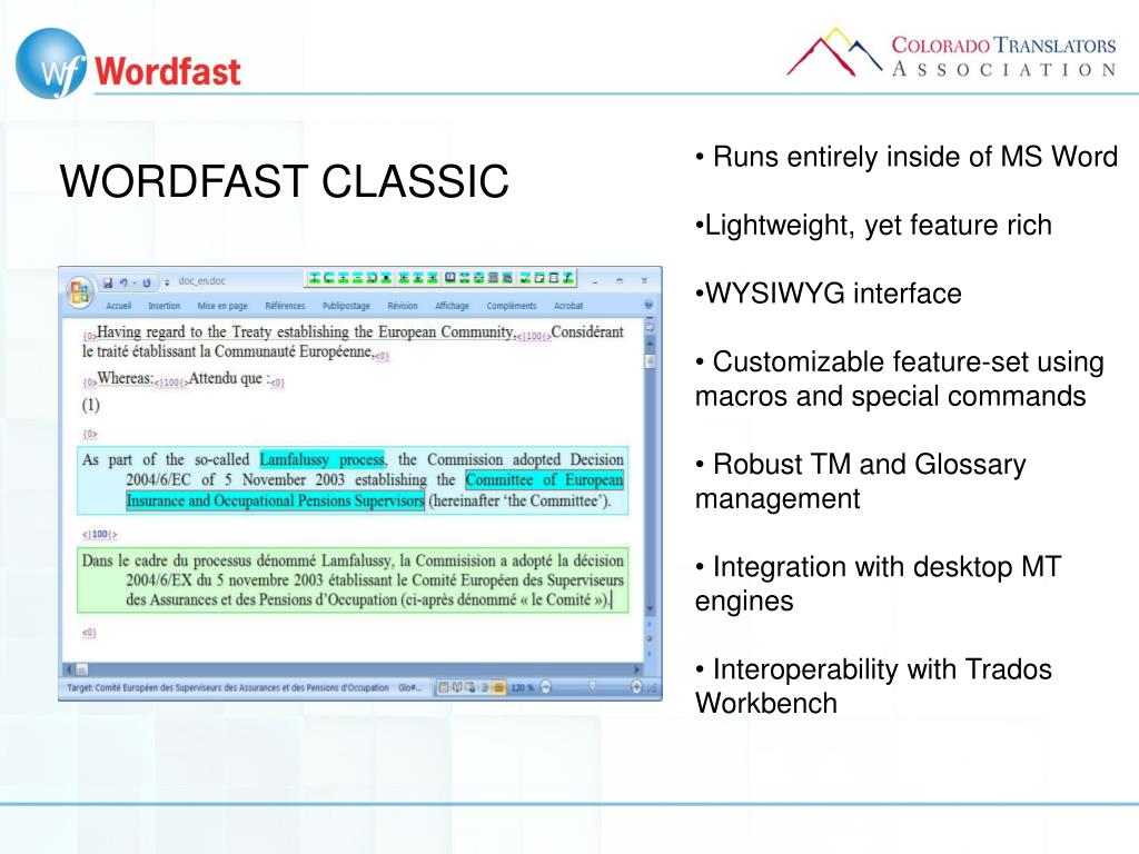 wordfast classic how to create and use a tm wordfast classic how to create and use a tm