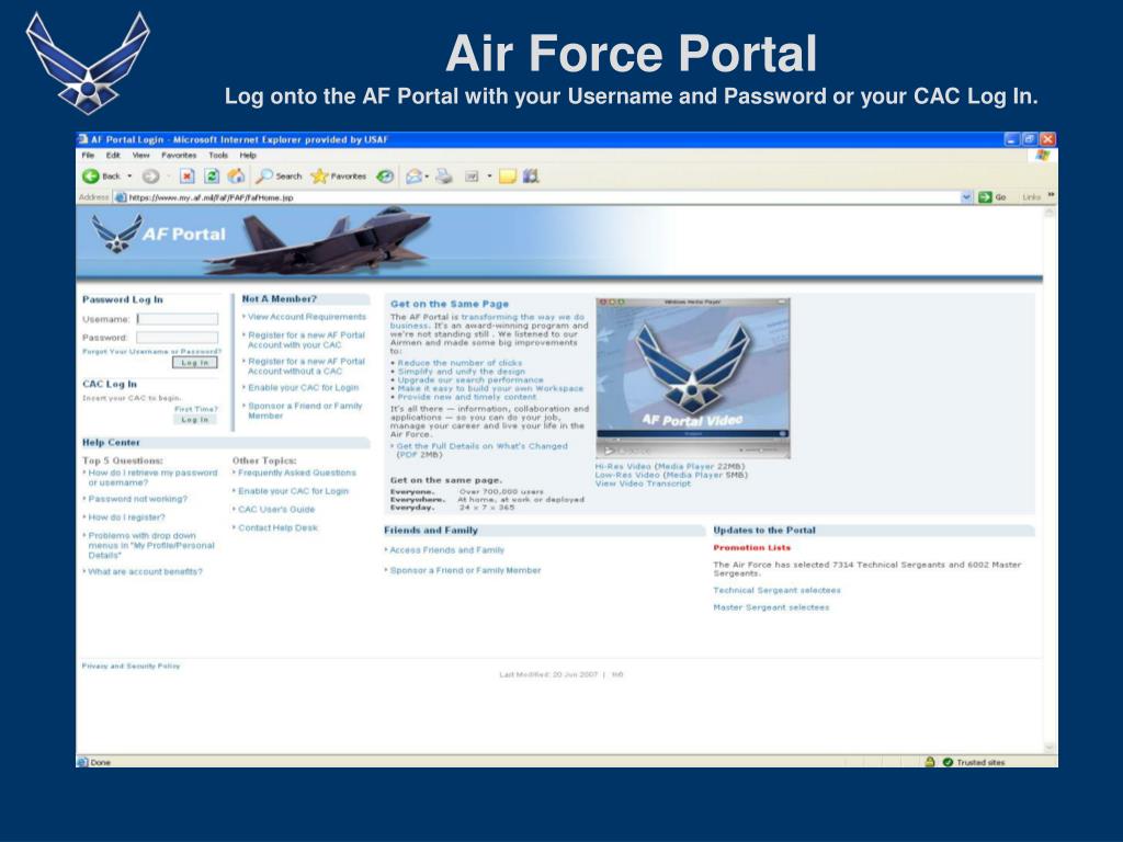 how to find your assignment on af portal
