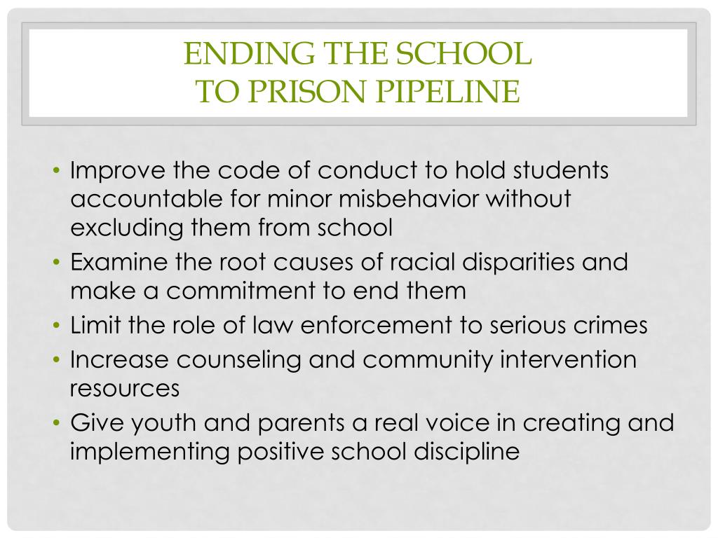 thesis statement about school to prison pipeline