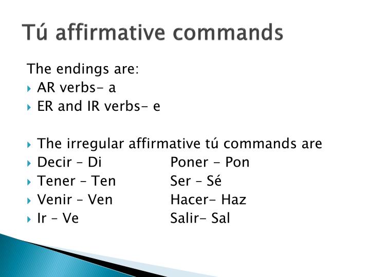 Decir Negative Formal Command - Marcus Reid